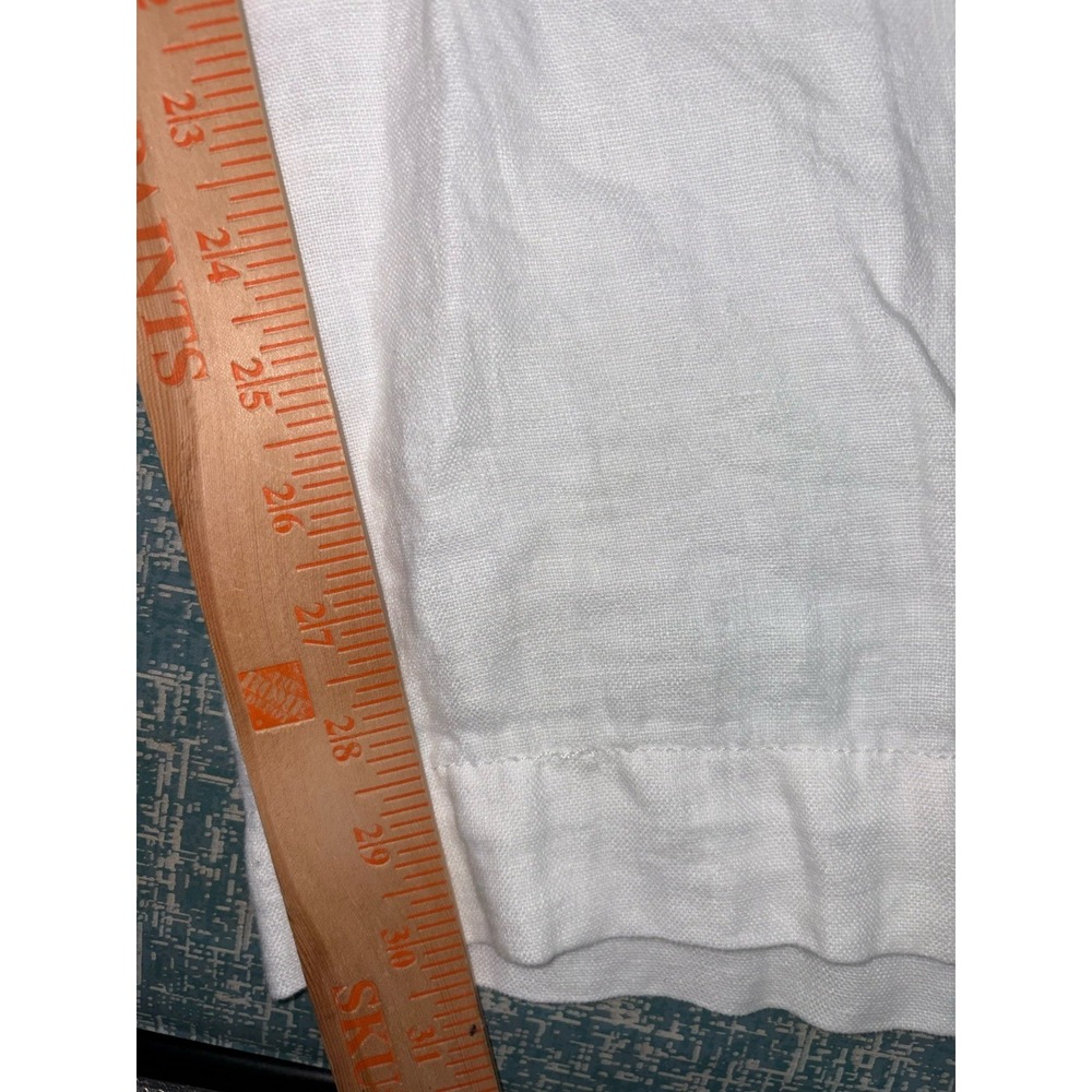 New Lilly Pulitzer 30" Deri Linen Palazzo Pants Size XL in Resort White Solid - Picture 7 of 8